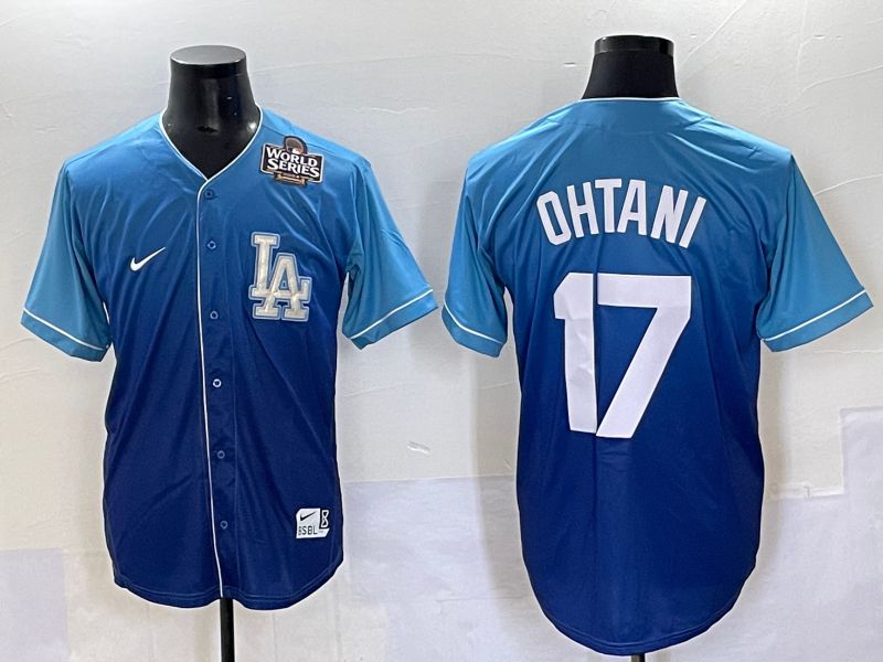 Men 2025 Los Angeles Dodgers #17 Ohtani Blue Nike MLB Jersey Drift style 3->los angeles dodgers->MLB Jersey